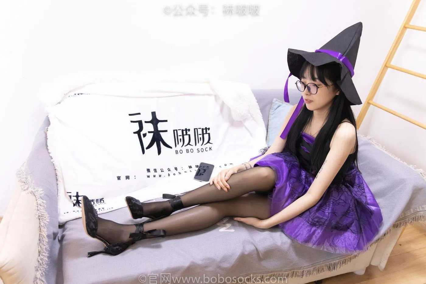[BoBoSocks袜啵啵]NO.051 稚予-魔女装、高跟鞋、黑丝 [123P]插图5